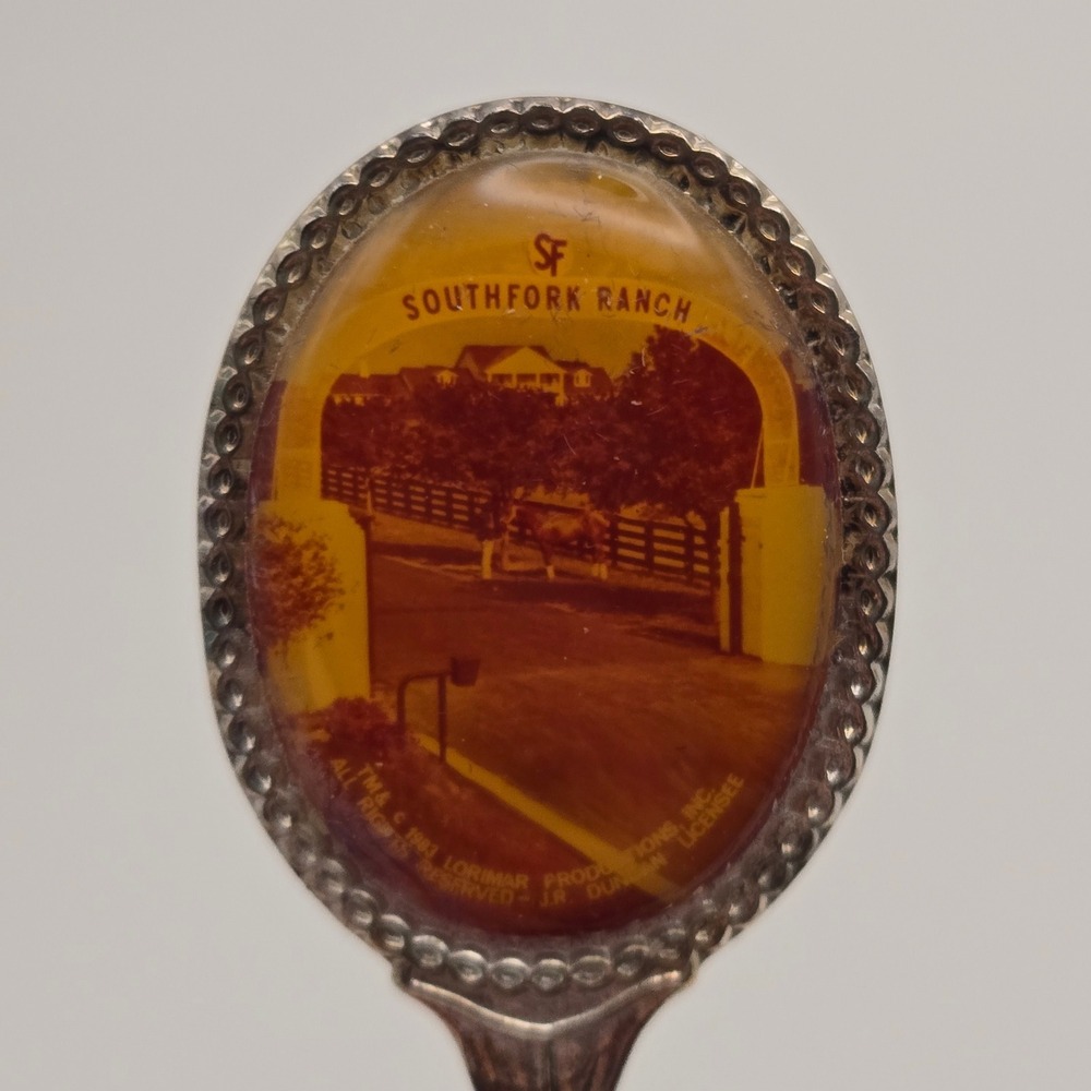 Exquisite‎ Vintage 1981 Southfork Ranch Dallas Show Silver Plated Spoon UK Made